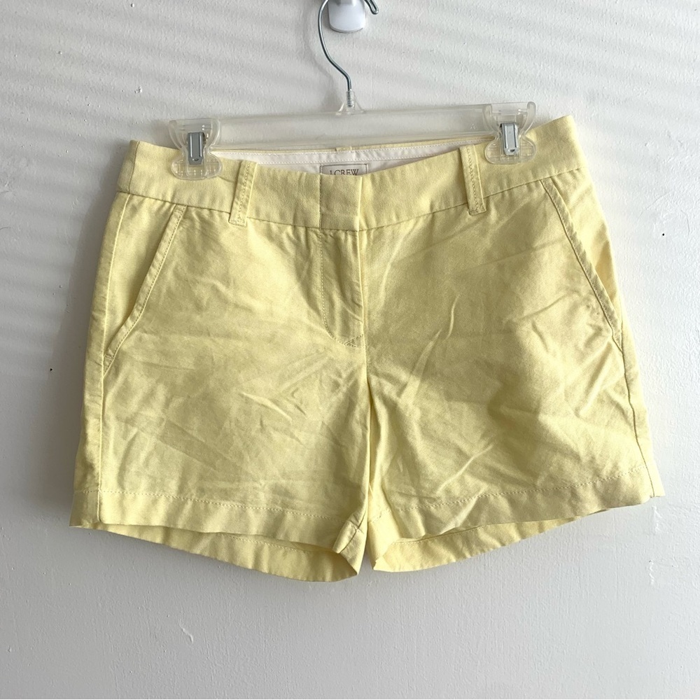 J. Crew Factory 100% Cotton Yellow Trouser Shorts
